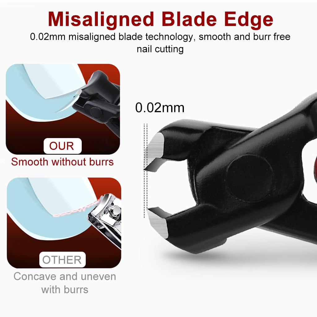 MAYCREATE Nail Cutter For Men Heavy Duty Stainless Steel Toenail Fingernail No Splash Trimmer With Catcher Nail Clipper for Thick Nail Toeail Clipper Portable Nail Clipper, White MAYCREATE Nail Cutter For Men Heavy Duty Stainless Steel Toenail Fingernail No Splash Trimmer With Catcher Nail Clipper for Thick Nail Toeail Clipper Portable Nail Clipper, White